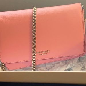 Kate Spade New York Sylvia Chain Crossbody Wallet Bag Rococo Pink NWT